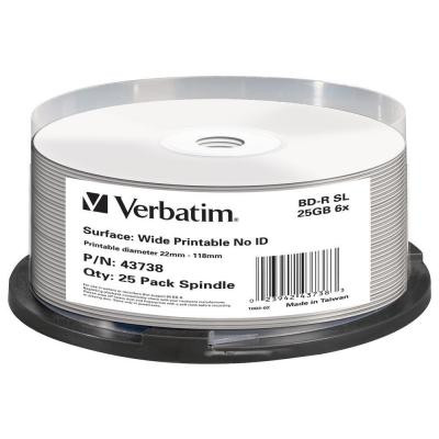Диск BD Verbatim 25Gb 6x Cacke 25шт Wide Printable (43738) Вінниця - фото 1