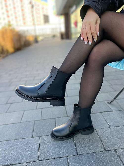 Edan Instruments Черевики жіночі EDAN чорні шкіра натуральна зима висота 15 см (5740) Коломия - фото 9