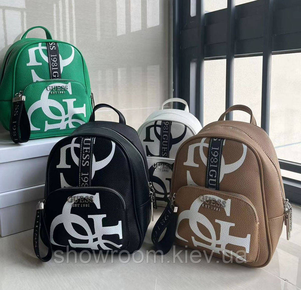 Женский небольшой рюкзак Guess (8119) черный Киев - изображение 5