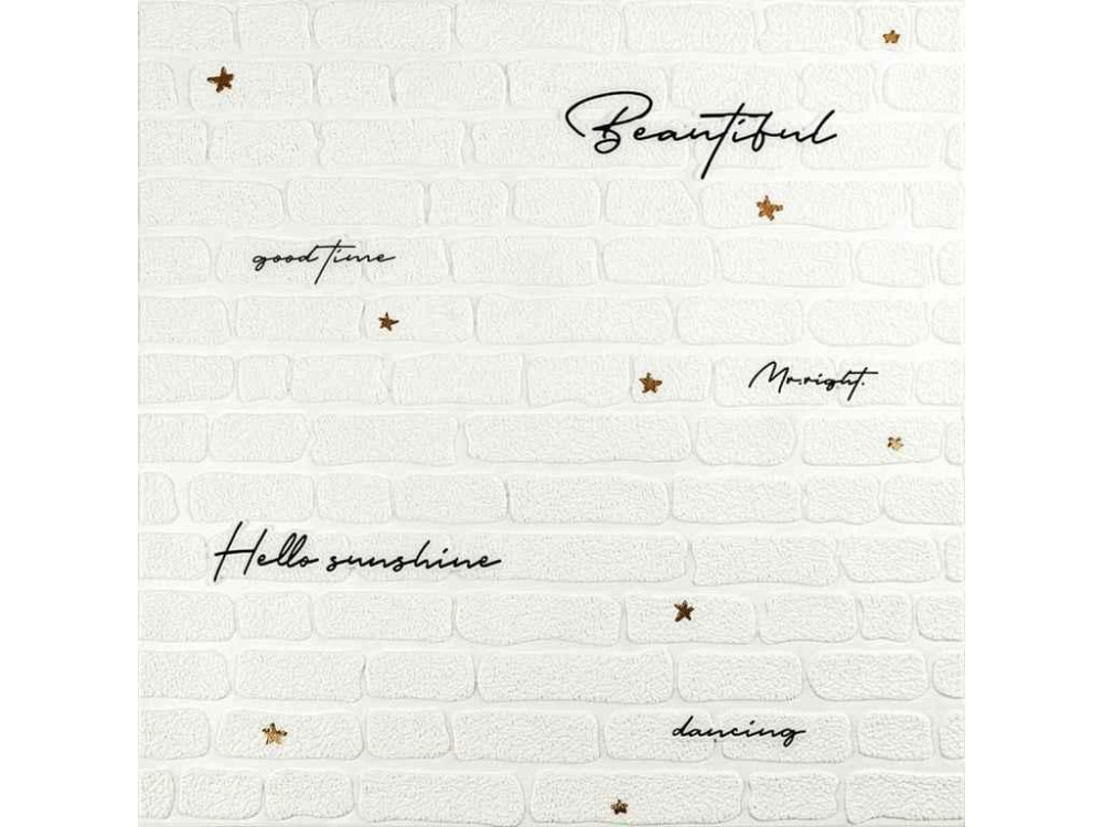 Панель стінова 3D 700 * 700 * 4мм Напис із золотом SW-00001979 ТМ STICKER WALL Київ - фото 1