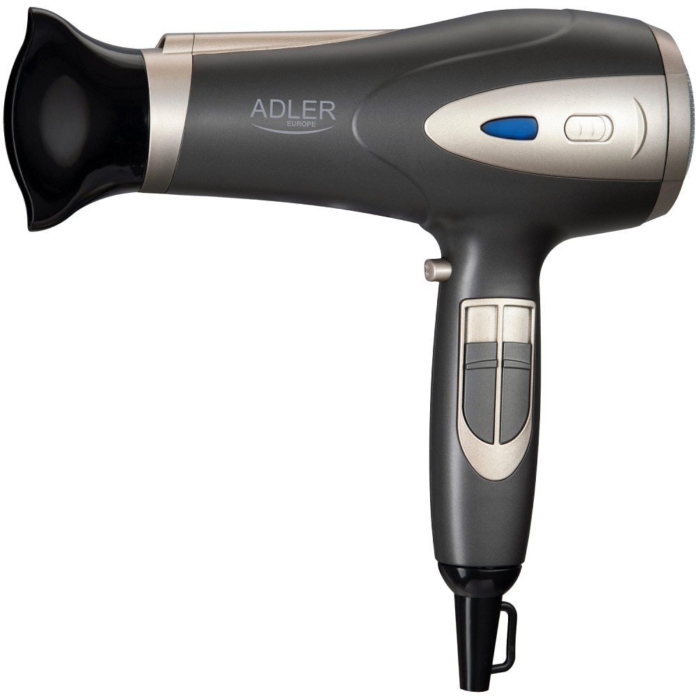Фен Adler AD 2248 grey champane 2200Вт/ 2 швидкості/ хол.обдув/ темп.режимів-3/ іонізація/ дифузор Вінниця - фото 1