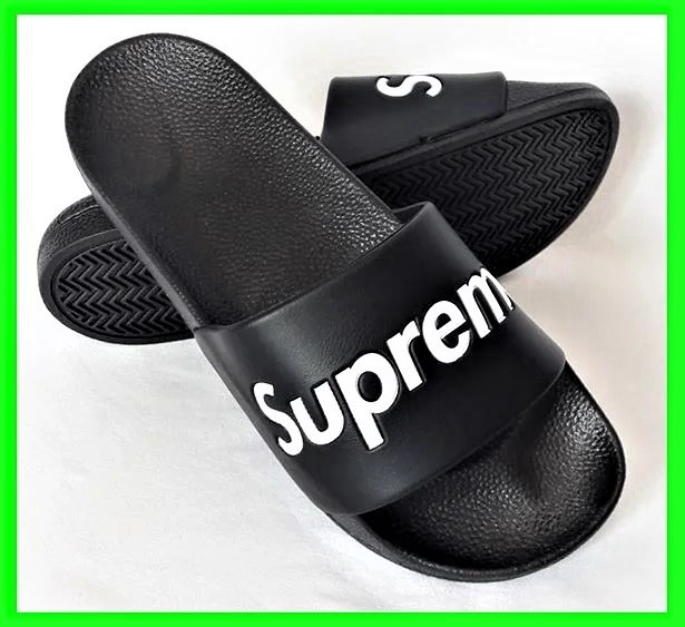 Чоловічі Шльопанці Капці SUPREME Сланці Суприм Чорні (розміри: 40,41,43,44,45) Дніпро - фото 7