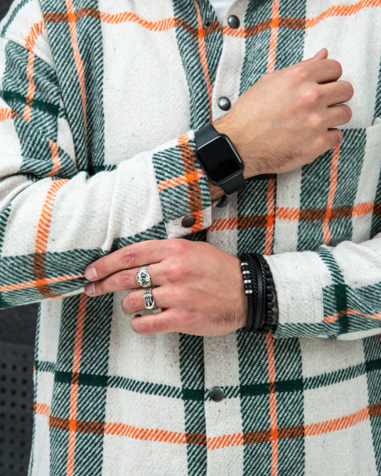 Сорочка чоловіча байка Біло-зеленийй L Харків - фото 4