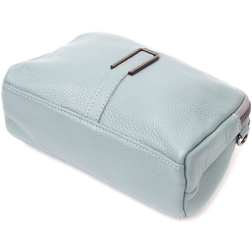 Женская повседневная сумка на два отделения из натуральной кожи Vintage 22280 Голубая Киев - изображение 3