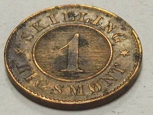 1 скіллінг, 1872 р Данія Полтава - фото 1