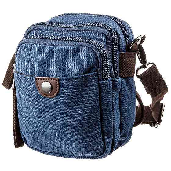 Барсетка текстильная Vintage 20162 Синяя Киев