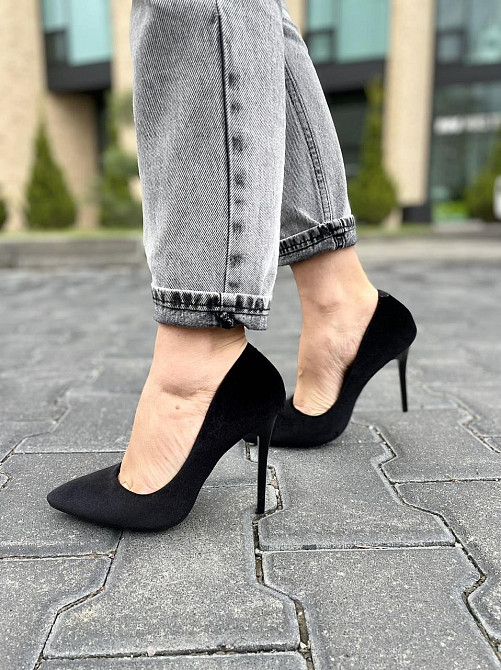 Comer Туфлі жіночі COMER чорні оксамит каблук 11см 39р (1929) Коломыя - изображение 10