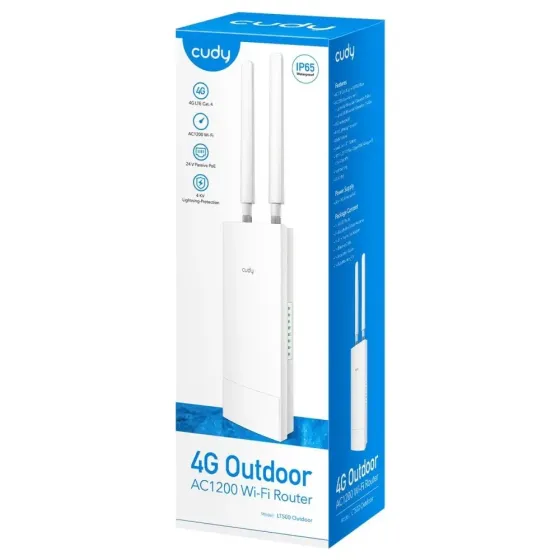 WiFi 5 Mesh 4G LTE-маршрутизатор зовнішній Cudy LT500 OUTDOOR CAT4 дводіапазонний (73-00530) Киев