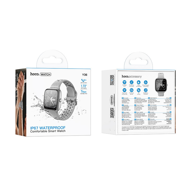Смарт-годинник HOCO Y36 Smart watch(call version) Silver Київ - фото 2