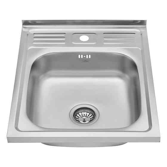 Кухонная мойка с нержавеющей стали накладная Kroner KRP Satin - 6050 (0.6 мм) Киев