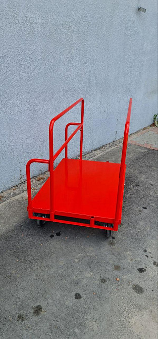 Тележка платформенная грузовая Красный 1090х750 Тележка грузовая с бортами Складская тележка Белая Церковь - изображение 2