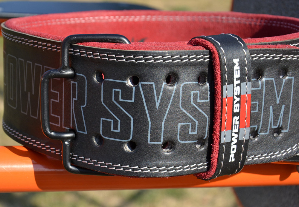 Пояс для важкої атлетики Power System PS-3830 Beast шкіряний Black/Red L Киев - изображение 4