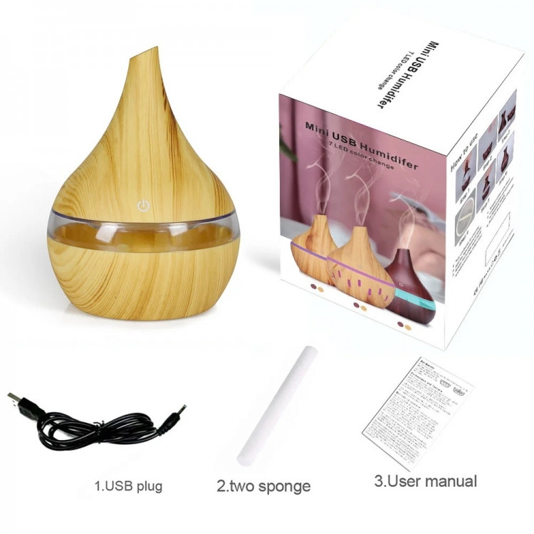 Зволожувач повітря Ultrasonic Aroma Humidifier (світле дерево) Вінниця - фото 1