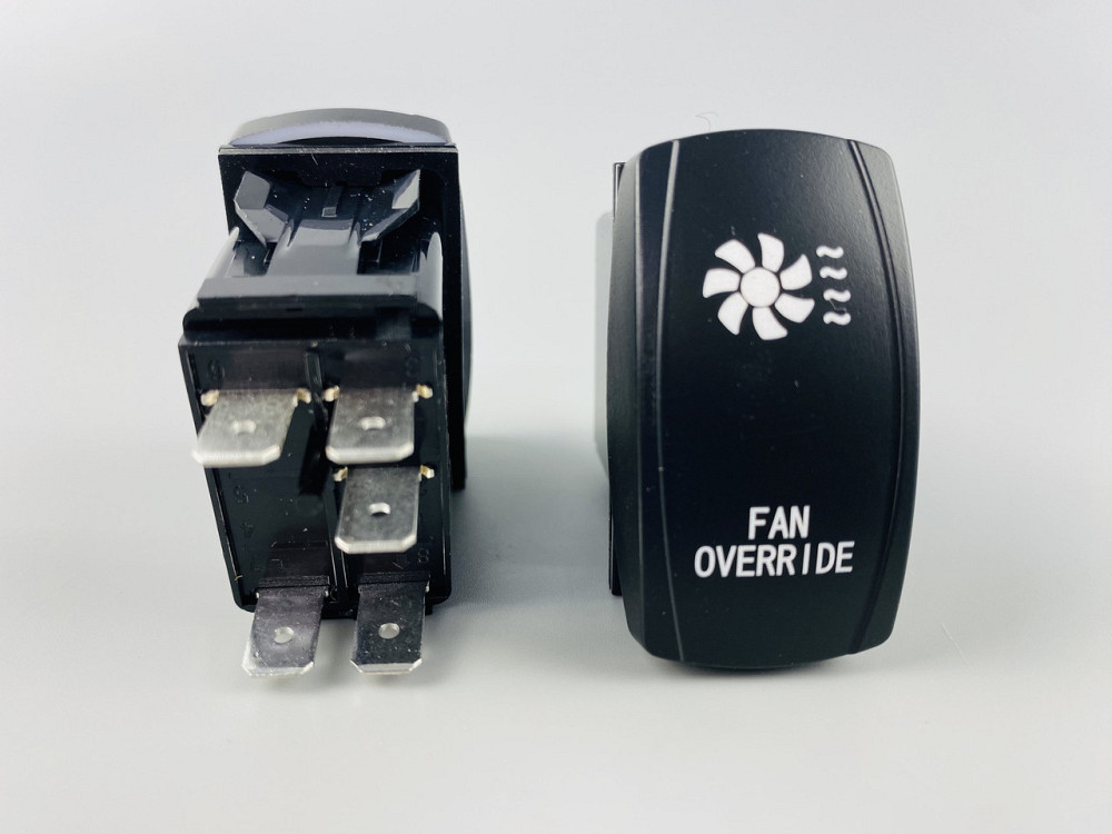 Лавіша вимикач ON-OFF, 4 ніжок, синя підсвітка, малюнок "додатковий вентилятор". Мукачево - фото 2