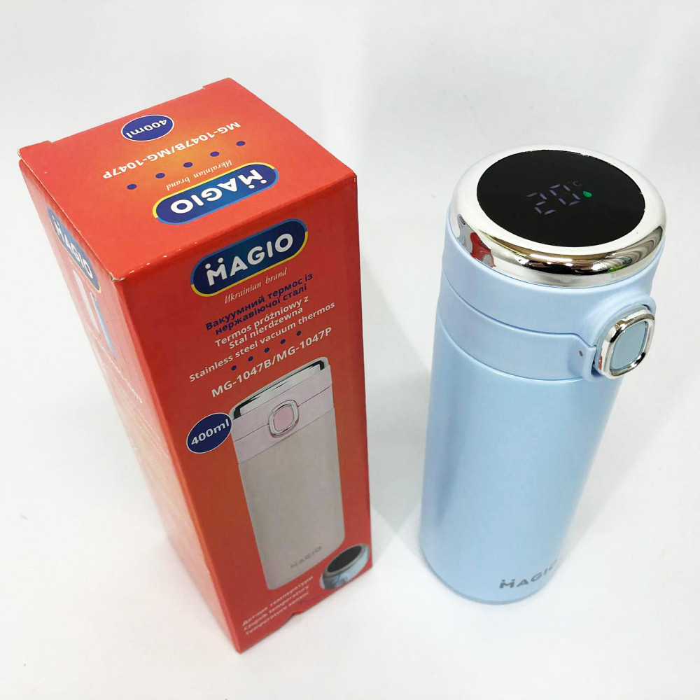 Термос для питної води туристичний MAGIO, Розумний термос з термометром і дисплеєм металевий IB-83 Львів - фото 5