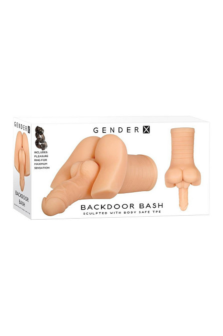 Мастурбатор Gender X Backdoor Bash бежевий, 28 см Sex Aura Київ - фото 10