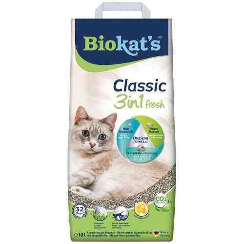 Наполнитель Biokats Classic Fresh 3in1 для кошачьего туалета, бентонитовый, 10 л Киев