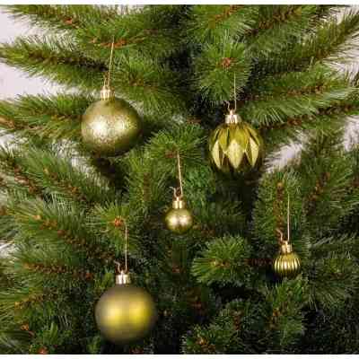 Ялинкова іграшка Chomik пластикові кульки компл. 44 шт, 3/6см, зелені (5900779877726_2) Вінниця