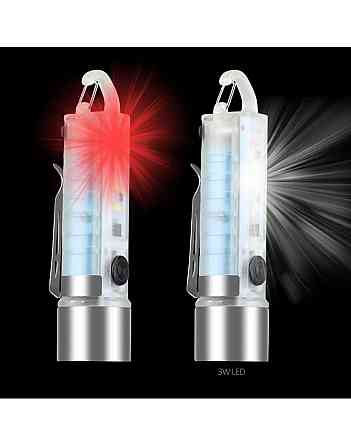 Фонарик Watton WT-619 аккумуляторный ручной c клипсой и карабином Каменец-Подольский