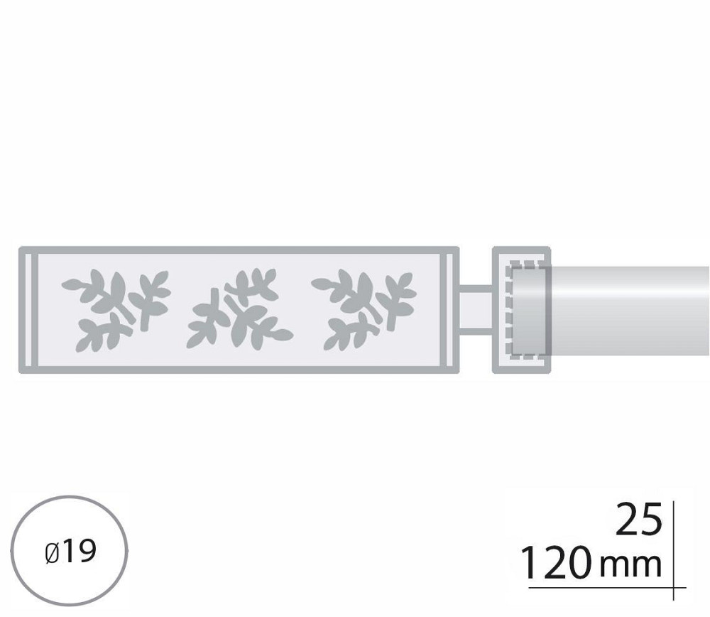 Закінчення для карнизу Orvit АПРІЛІЯ 19 мм ХРОМ - САТИН Львов - изображение 2