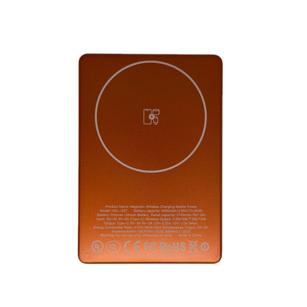 Повербанк 007 10000 mAh 20W з FTF-дисплеєм (MagSafe) - помаранчевий Киев - изображение 11