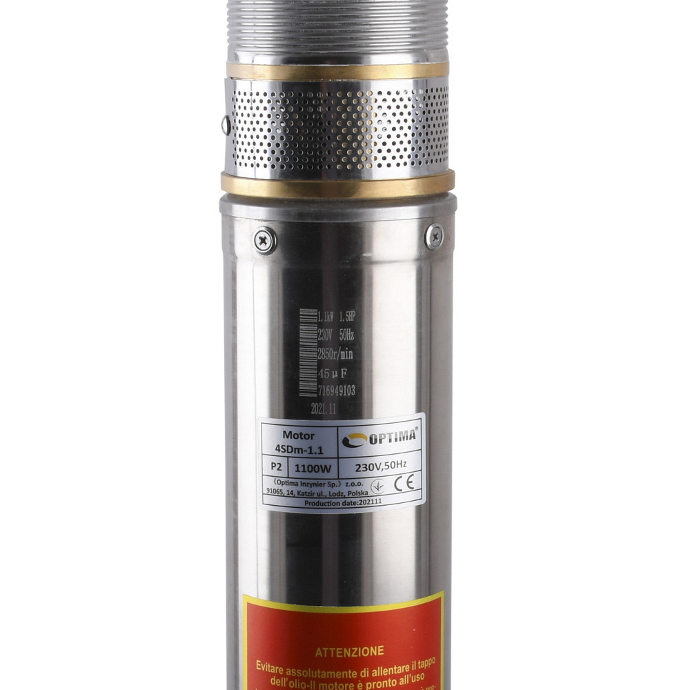 Насос свердловинний з підв. стійк. до піску OPTIMA 4SDm3/15 1.1 кВт 109м + пульт+кабель 60м NEW (000023193) Київ - фото 2