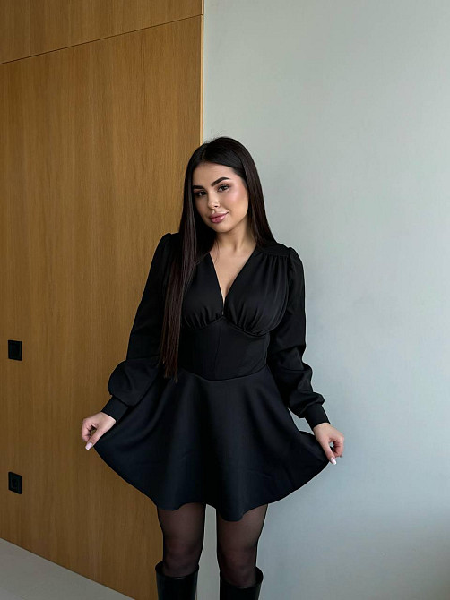 Женское платье-комбинезон с имитацией корсета костюмка 48/52 Одесса - изображение 1