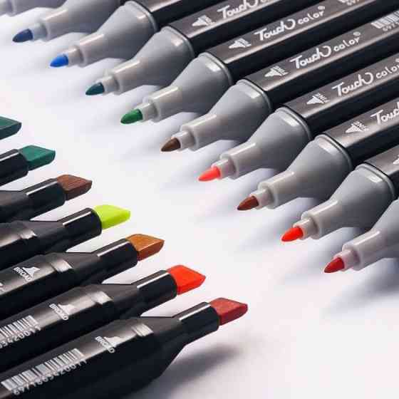 Скетч-маркери сумкою 80 шт, Двосторонні спиртові маркери для малювання, Художні маркери для скетчів FR-51 Івано-Франківськ