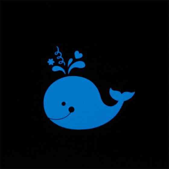 Фосфорна наклейка Кит 10 на 10 см блакитний Київ