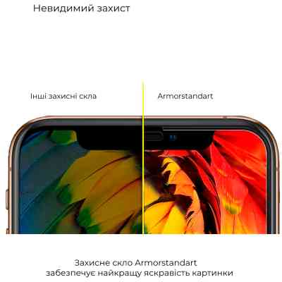 Стекло защитное Armorstandart Full Glue Curved Samsung S23 Ultra Black (ARM65464) Винница