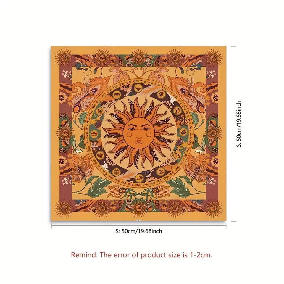 Алтарная скатерть для карт Таро и Рун. Скатерть для гадания 50*50 см. Желтая Киев - изображение 2