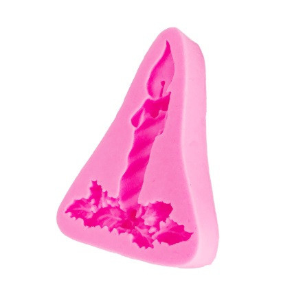 Молд силиконовый Свеча 82 на 63 мм розовый Киев - изображение 3