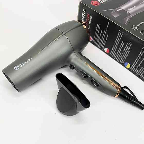Фен для об'ємної укладки Domotec, Професійний фен для роботи з режимом іонізації XD-69 Івано-Франківськ