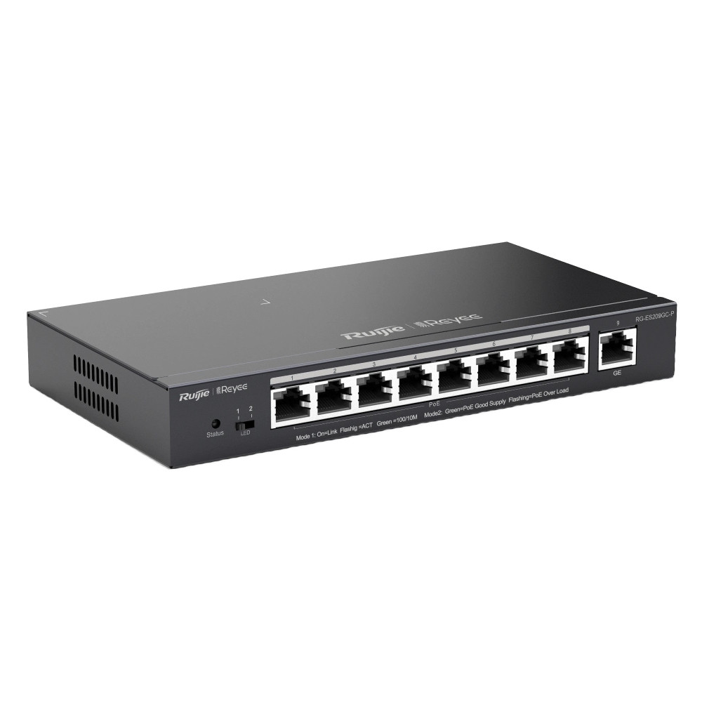 РоЕ-комутатор Ruijie Reyee RG-ES209GC-P 9-портовий гігабітний інтелектуальний Киев - изображение 1