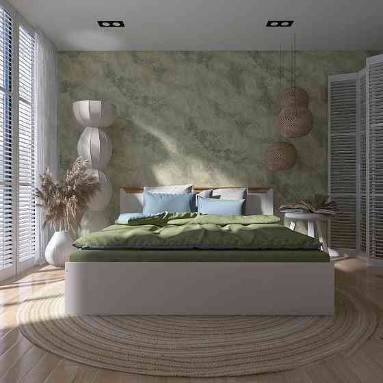 Кровать двуспальная Эверест Нордик-1600 (ламельный каркас) 160х200 см Белый + Дуб крафт золотой (DTM-5555) Львов