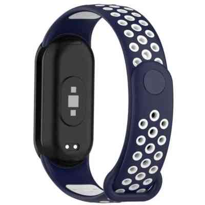 Ремешок для фитнес браслета BeCover Vents Style для Xiaomi Mi Smart Band 10 Blue-White (713632) Винница