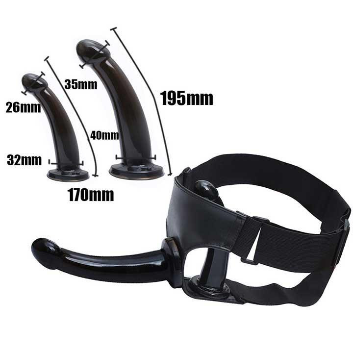 Двусторонний женский страпон 19,5*4/17*3,2 см Вінниця - фото 1