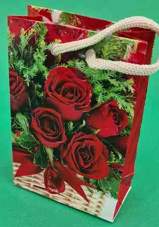 Пакет бумажный подарочный  МИНИ 8*12*3.5 арт15 (12 шт) Харьков