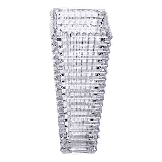 Прямокутна декоративна ваза для квітів із скла, 17 см HP-1721 Коломия