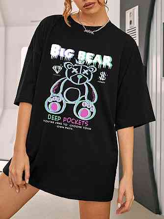 Футболка жіноча з принтом  42 Чорний 2664082678 Дніпро