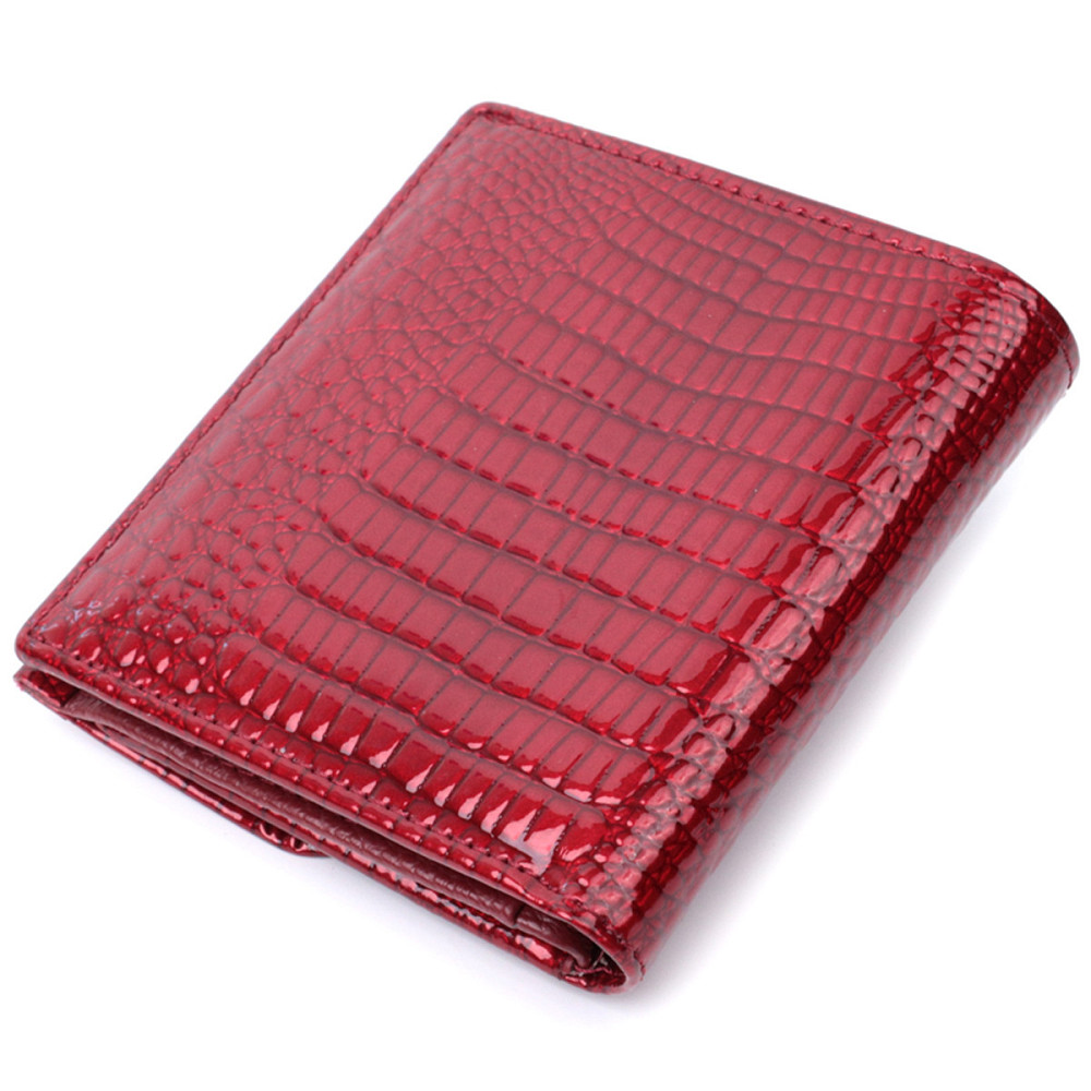 Фактурный женский кошелек из натуральной кожи ST Leather 22705 Красный Киев - изображение 2