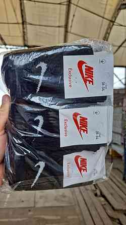 Детские высокие качественные хлопковые носки Черные в наборе по 12 штук Nike. Размер 31-34 Киев