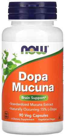 Мукуна пекуча Now Foods Dopa Mucuna 90 вегетаріанських капсул Київ