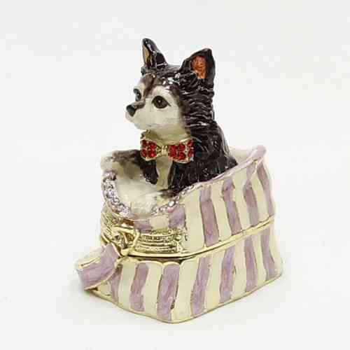 Скринька для коштовностей зі стразами Собачка Київ