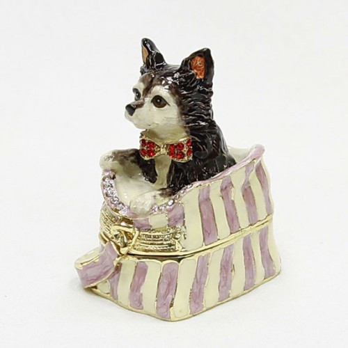 Скринька для коштовностей зі стразами Собачка Київ - фото 1