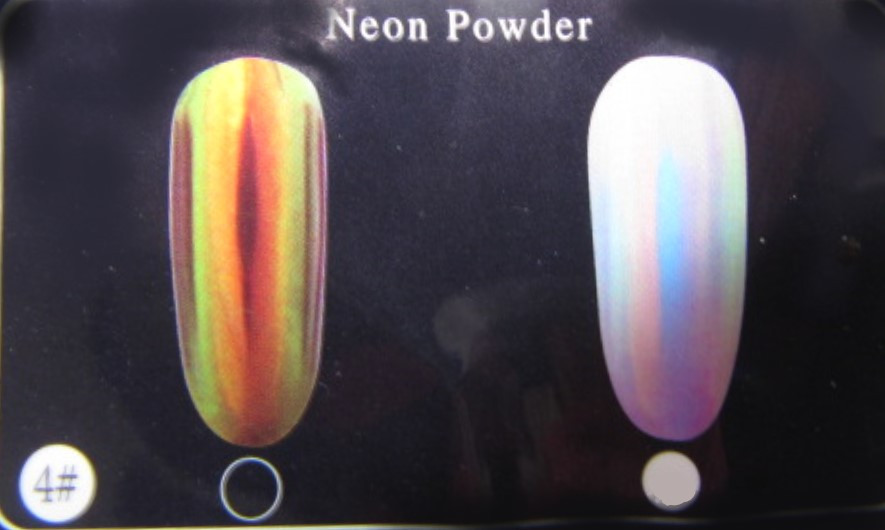 Втирка , пудра дзеркальна неонова (хвіст русалки) темно мандариновий -лаймовий з переходом у каштановий. Київ - фото 2