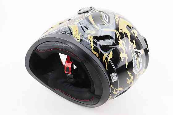 Шолом інтеграл, закритий BLD-М65 L (59-60см), ЧОРНИЙ/ЗОЛОТИСТО-СІРИЙ "Totem" Київ