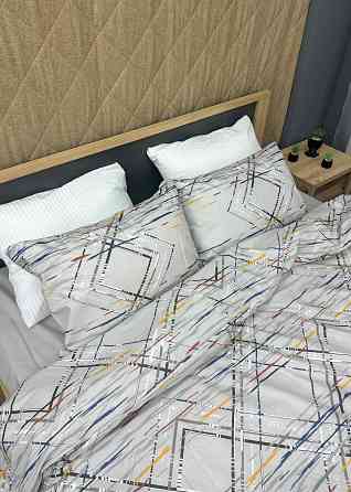 Комплект постельного белья Поплин, Decorator Cotton Lux Collection Merx Двуспальный 180х215 с разноцветным принтом (88-131) Киев