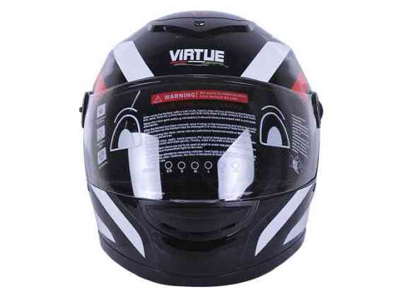 Мотошлем интеграл MD-101B (черный с красно-белыми полосками, size L) Мукачево