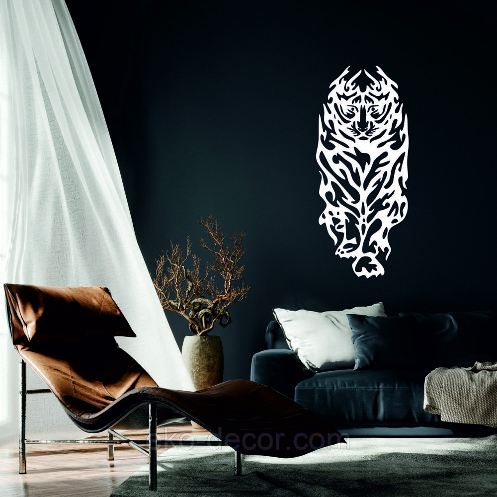 Настенный декор Панно «Тигр» Декор на стену 110*50 см, Белый Киев - изображение 1